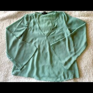 Sage Bell-Sleeve Top